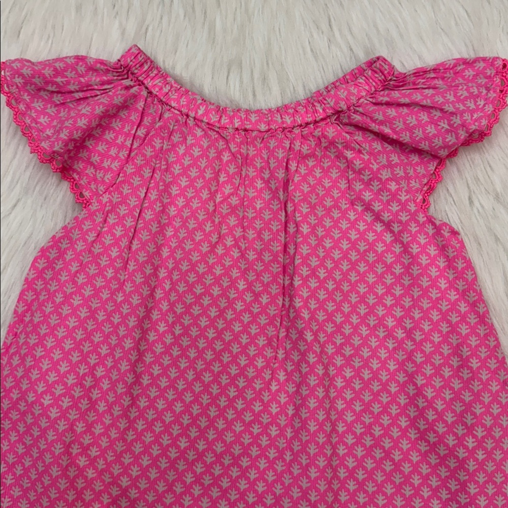 Mini Boden Girls Flutter Sleeve Hot Pink Tunic Top Size 6-7Y - Picture 4 of 16